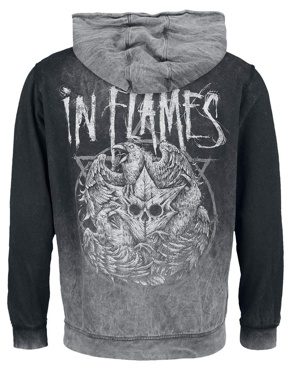 Sweat-shirt zippé à capuche  de In Flames - Jester Head - S à XXL - pour Homme - gris - In Flames - View 2