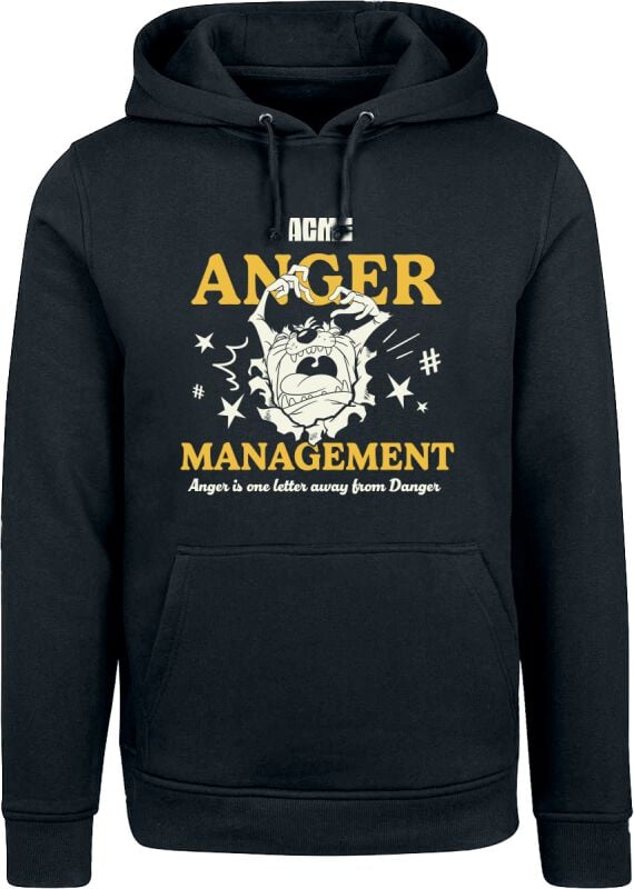 Sweat-shirt à capuche  de Looney Tunes - Taz - Anger Management - S à L - pour Homme - noir - Looney Tunes