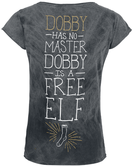 T-Shirt Manches courtes  de Harry Potter - Dobby - Free Elf - S à XL - pour Femme - noir - Harry Potter - View 2