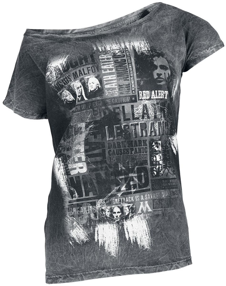 T-Shirt Manches courtes  de Harry Potter - Death Eater - Wanted - S à XXL - pour Femme - noir - Harry Potter - View 2