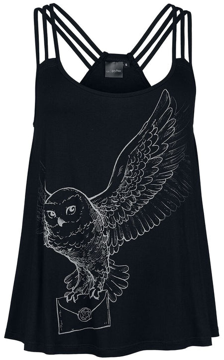 Top  de Harry Potter - Hedwige - S à XXL - pour Femme - noir - Harry Potter