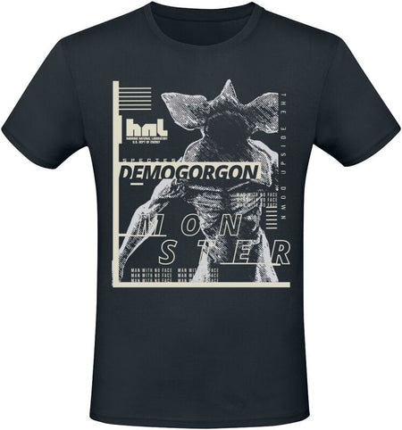 T-Shirt Manches courtes  de Stranger Things - Demogorgon - L - pour Homme - noir - Stranger Things