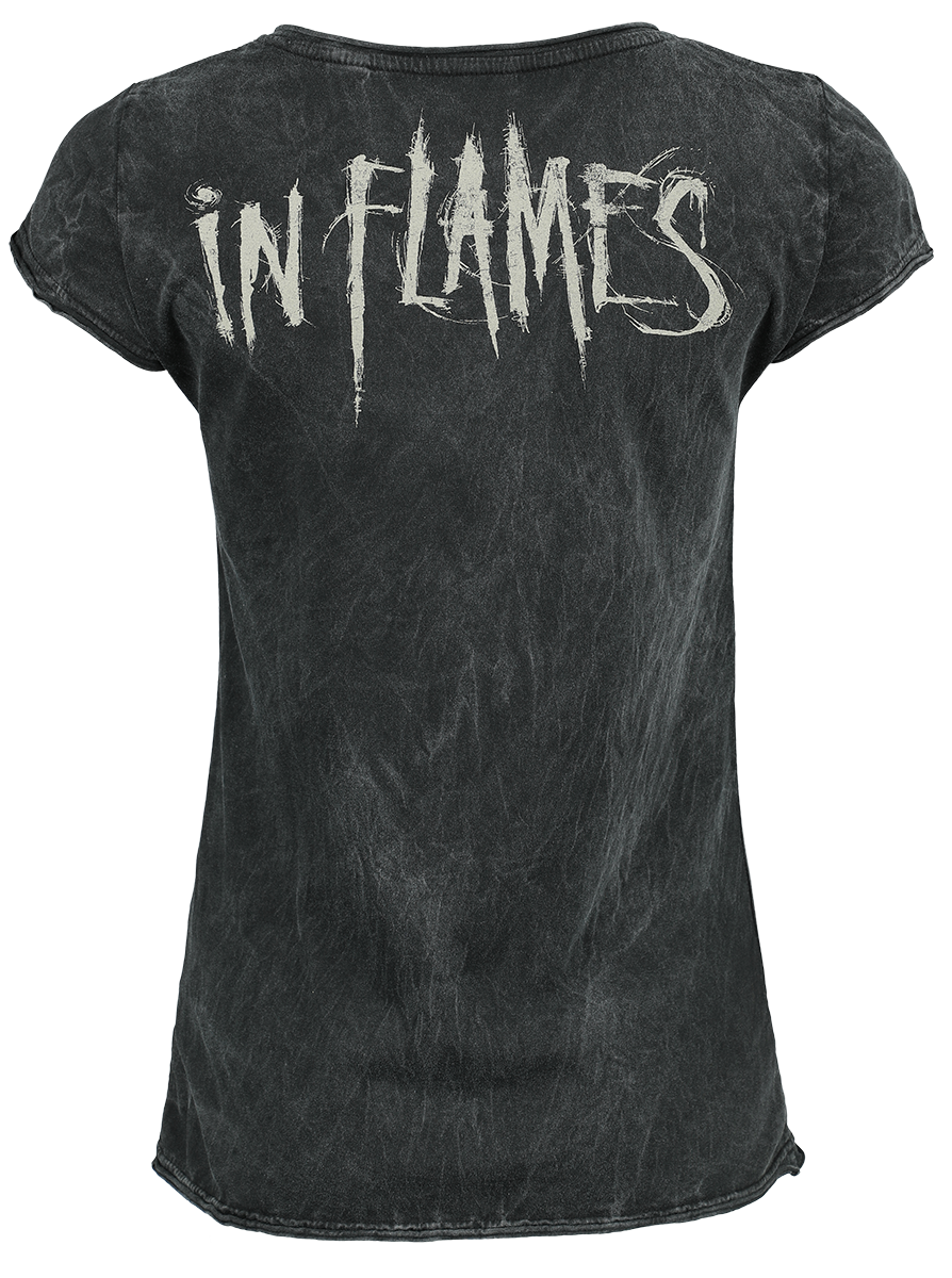 T-Shirt Manches courtes  de In Flames - Skull - S à 4XL - pour Femme - noir - In Flames - View 2