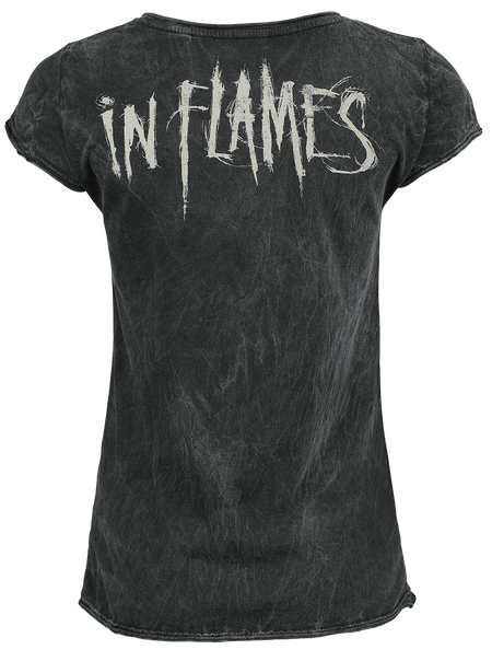 T-Shirt Manches courtes  de In Flames - Skull - S à 4XL - pour Femme - noir - In Flames - View 2