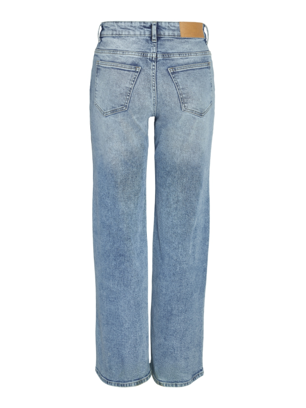 Jean  de Noisy May - NMYOLANDA NW WIDE JEANS AZ236LB NOOS - W25L30 à W32L32 - pour Femme - bleu - Noisy May - View 2