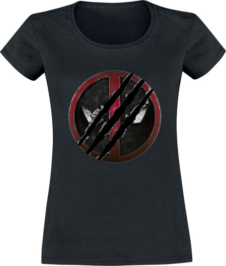 T-Shirt Manches courtes  de Deadpool - 3 - Logo - S à XXL - pour Femme - noir - Deadpool