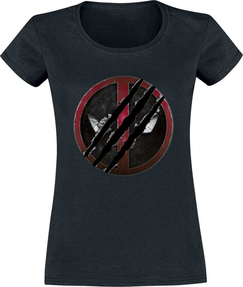 T-Shirt Manches courtes  de Deadpool - 3 - Logo - S à XXL - pour Femme - noir - Deadpool