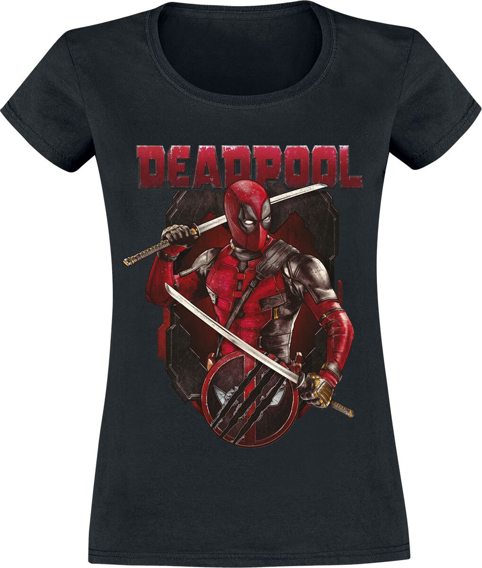 T-Shirt Manches courtes  de Deadpool - 3 - Ready For Deadpool - S à XL - pour Femme - noir - Deadpool