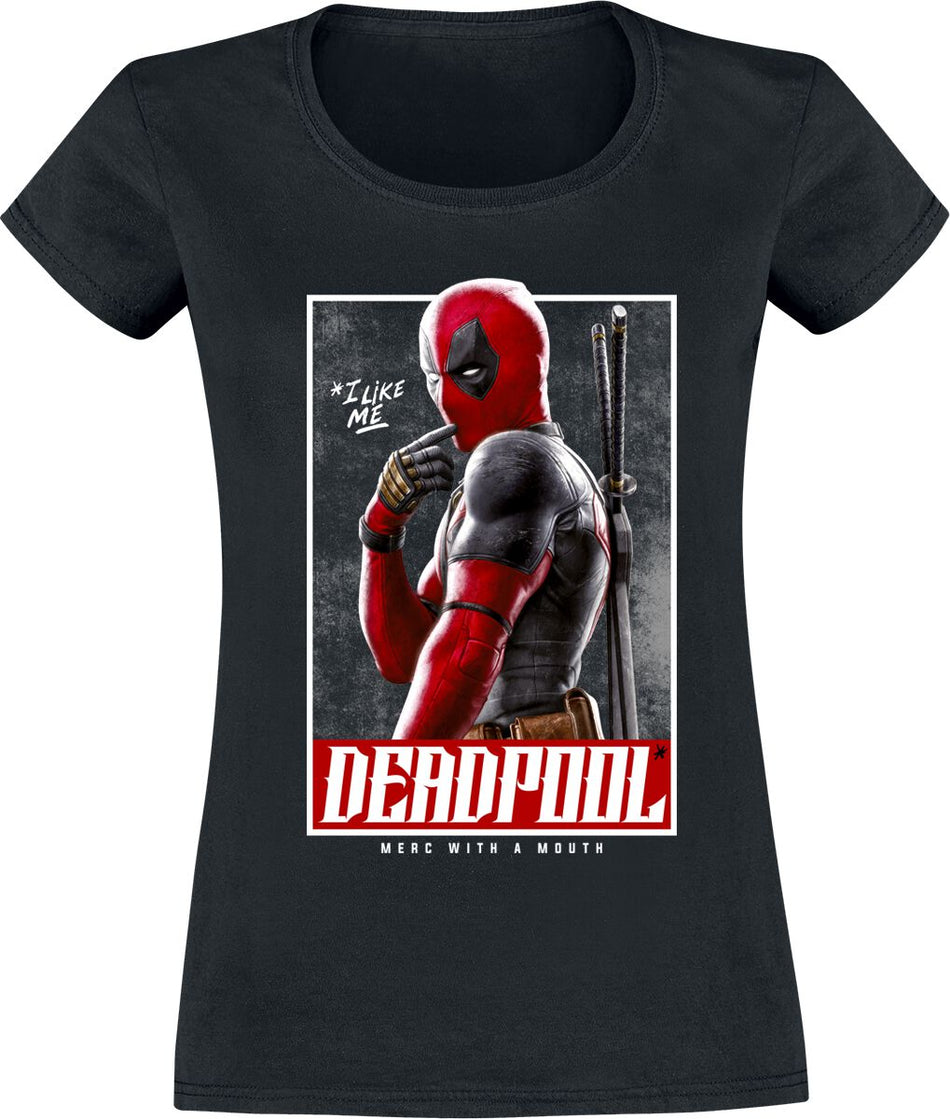 T-Shirt Manches courtes  de Deadpool - 3 - I Like Me - S à XXL - pour Femme - noir - Deadpool