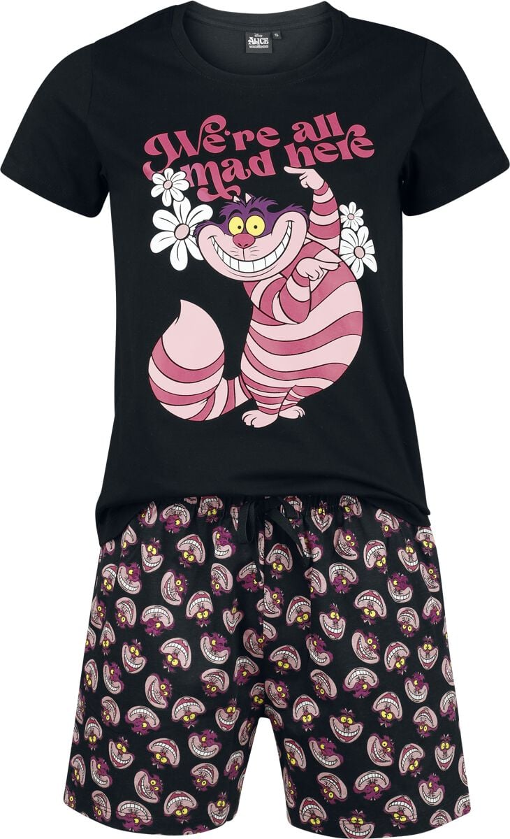 Pyjama Disney de Alice Au Pays Des Merveilles - Cheshire Cat - We're All Mad Here - S à XXL - pour Femme - multicolore - Alice Au Pays Des Merveilles