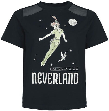 T-Shirt Manches courtes Disney de Peter Pan - Fée Clochette - Neverland - S à XXL - pour Femme - noir - Peter Pan