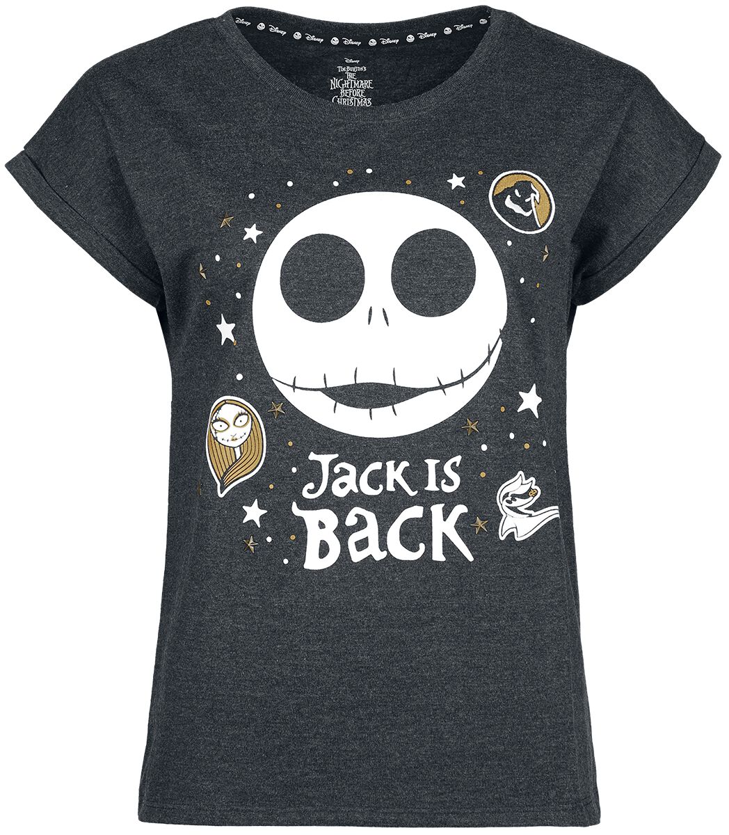 T-Shirt Manches courtes Disney de L'Étrange Noël De Monsieur Jack - Jack Is Back - S à XXL - pour Femme - noir - L'Étrange Noël De Monsieur Jack