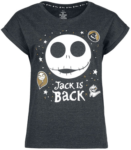 T-Shirt Manches courtes Disney de L'Étrange Noël De Monsieur Jack - Jack Is Back - S à XXL - pour Femme - noir - L'Étrange Noël De Monsieur Jack