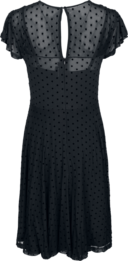 Robe mi-longue Rockabilly de Voodoo Vixen - Robe Évasée à Pois - XS à S - pour Femme - noir - Voodoo Vixen - View 2
