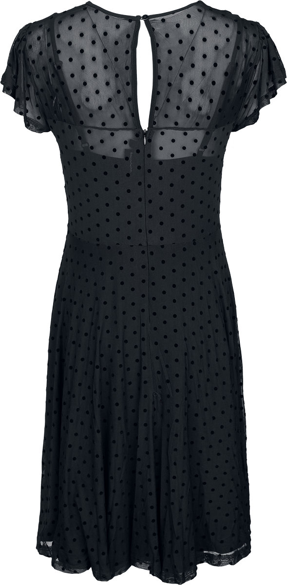 Robe mi-longue Rockabilly de Voodoo Vixen - Robe Évasée à Pois - XS à S - pour Femme - noir - Voodoo Vixen - View 2