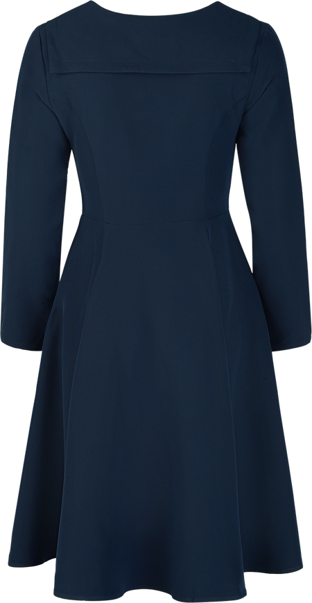 Robe mi-longue Rockabilly de H&R London - Maria Swing Dress - XS à S - pour Femme - bleu - H&R London - View 2