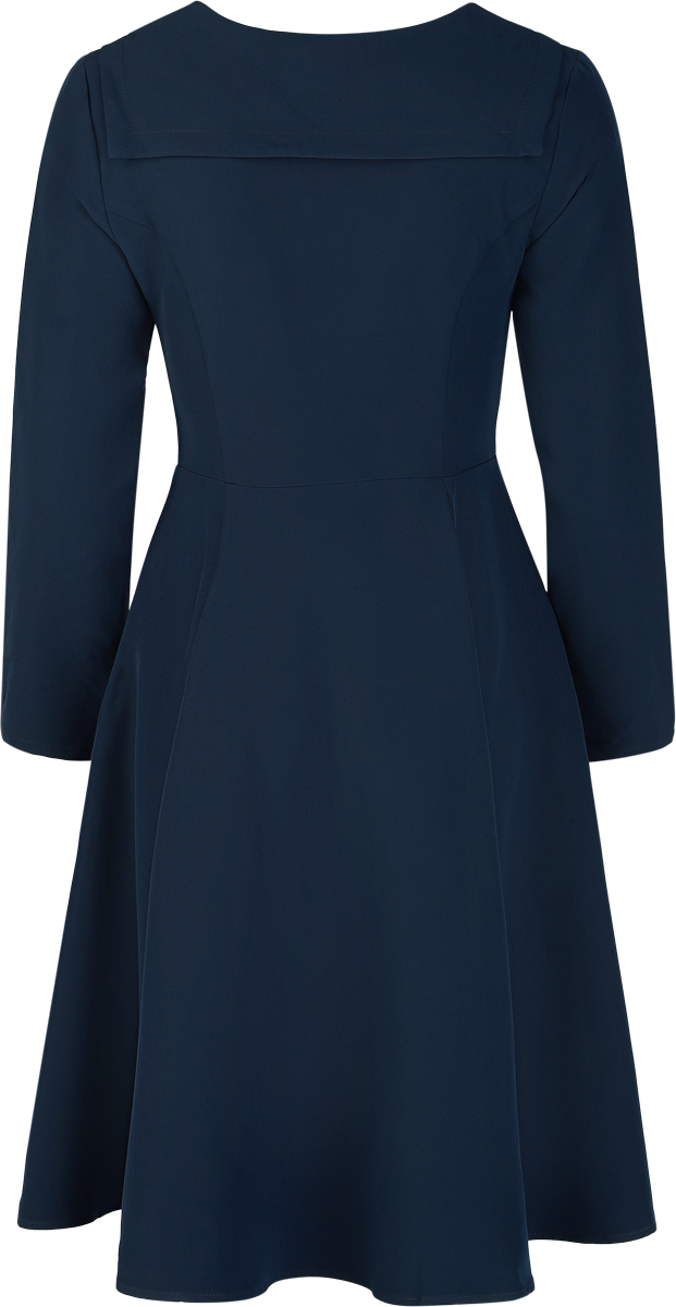 Robe mi-longue Rockabilly de H&R London - Maria Swing Dress - XS à S - pour Femme - bleu - H&R London - View 2