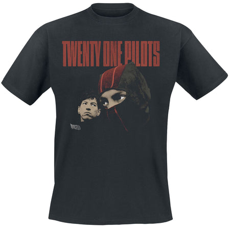 T-Shirt Manches courtes  de twenty one pilots - Two Heads - S à XXL - pour Homme - noir - twenty one pilots