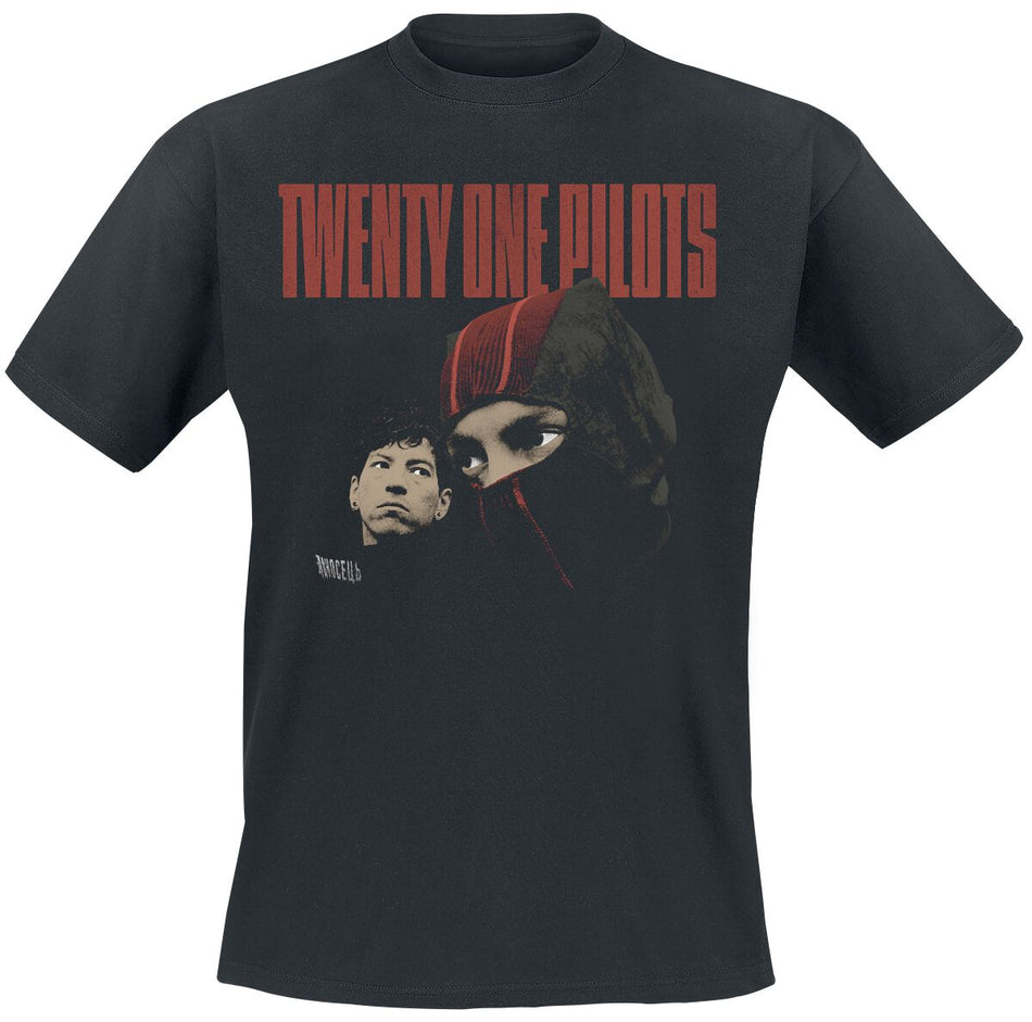 T-Shirt Manches courtes  de twenty one pilots - Two Heads - S à XXL - pour Homme - noir - twenty one pilots