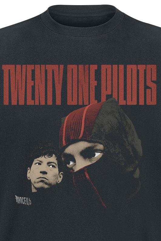 T-Shirt Manches courtes  de twenty one pilots - Two Heads - S à XXL - pour Homme - noir - twenty one pilots - View 2
