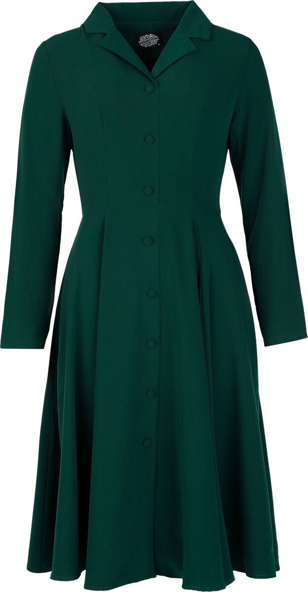 Robe mi-longue Rockabilly de H&R London - Maria Swing Dress - XS à S - pour Femme - vert - H&R London