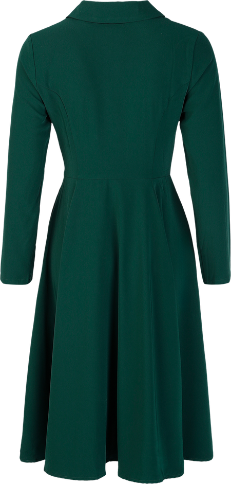 Robe mi-longue Rockabilly de H&R London - Maria Swing Dress - XS à S - pour Femme - vert - H&R London - View 2