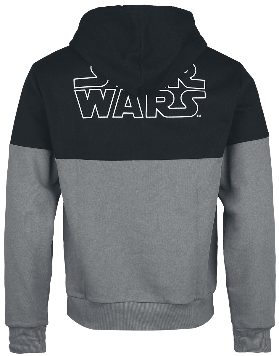 Sweat-shirt zippé à capuche Disney de Star Wars - X- Wing - 1977 - S à XXL - pour Homme - gris/noir - Star Wars - View 2