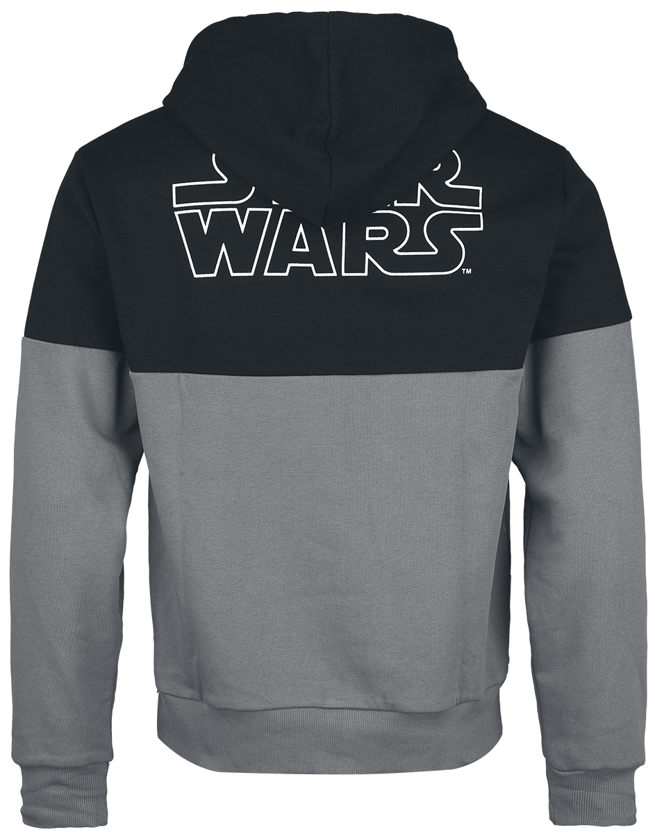 Sweat-shirt zippé à capuche Disney de Star Wars - X- Wing - 1977 - S à XXL - pour Homme - gris/noir - Star Wars - View 2
