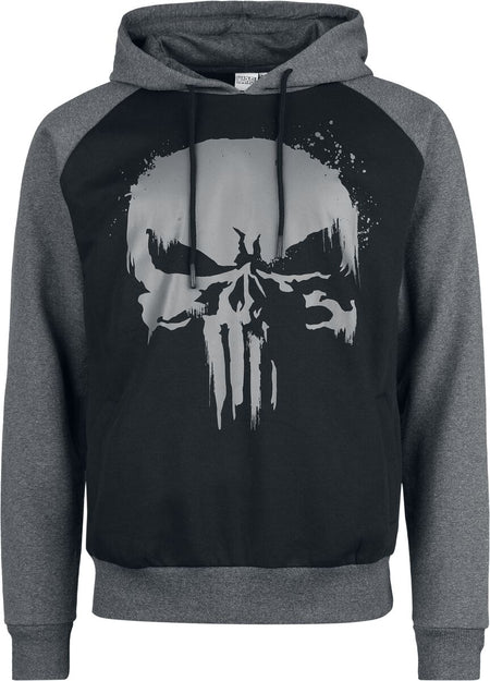 Sweat-shirt à capuche Disney de The Punisher - Skull - S à XXL - pour Homme - noir/gris - The Punisher