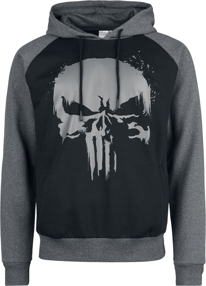 Sweat-shirt à capuche Disney de The Punisher - Skull - S à XXL - pour Homme - noir/gris - The Punisher