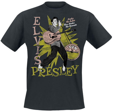 T-Shirt Manches courtes  de Elvis Presley - Broke The Rules - S à 3XL - pour Homme - noir - Elvis Presley
