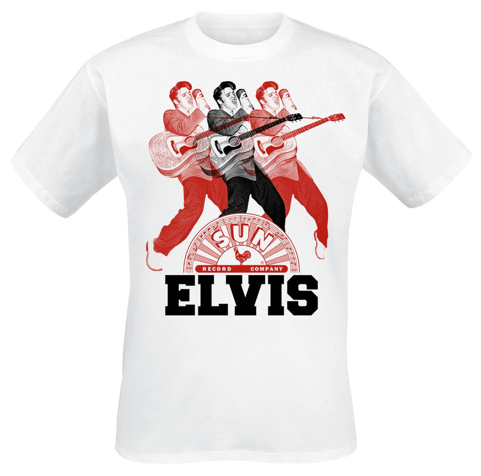 T-Shirt Manches courtes  de Elvis Presley - Live Repeat - S à 3XL - pour Homme - blanc - Elvis Presley