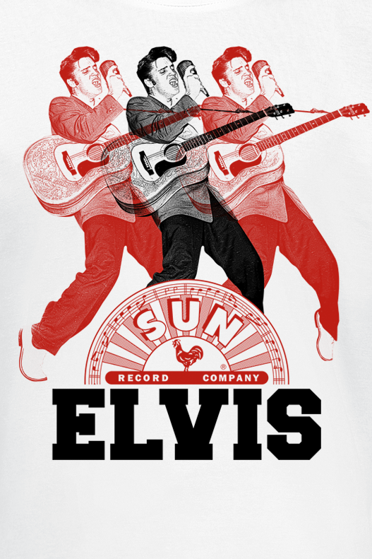 T-Shirt Manches courtes  de Elvis Presley - Live Repeat - S à 3XL - pour Homme - blanc - Elvis Presley - View 2