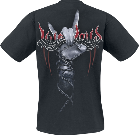 T-Shirt Manches courtes  de Spiral - Rock Loud - S à 4XL - pour Homme - noir - Spiral - View 2