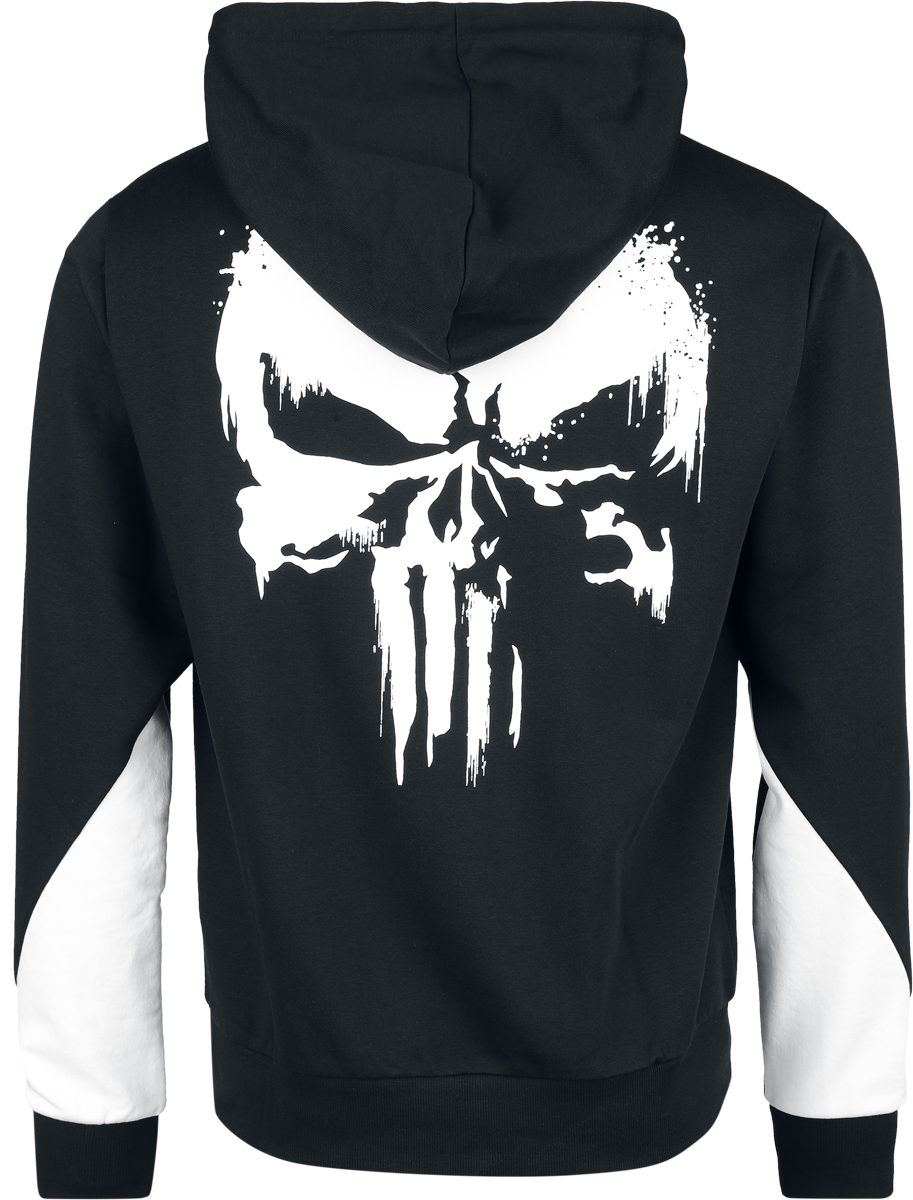 Sweat-shirt à capuche Disney de The Punisher - Skull - S à L - pour Homme - noir/blanc - The Punisher - View 2