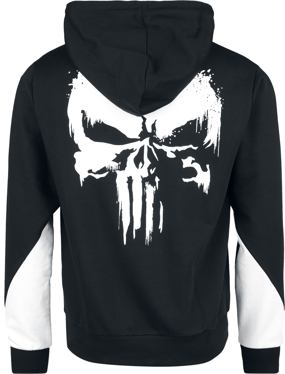 Sweat-shirt à capuche Disney de The Punisher - Skull - S à M - pour Homme - noir/blanc - The Punisher - View 2