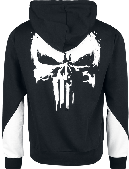 Sweat-shirt à capuche Disney de The Punisher - Skull - S à M - pour Homme - noir/blanc - The Punisher - View 2