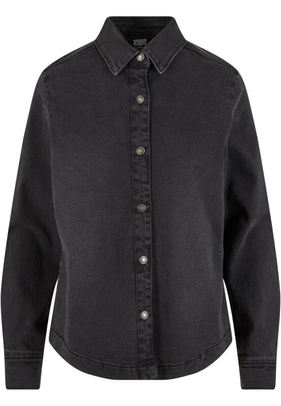 Chemise manches longues  de Urban Classics - Ladies Denim Shirt - XS à XL - pour Femme - noir - Urban Classics