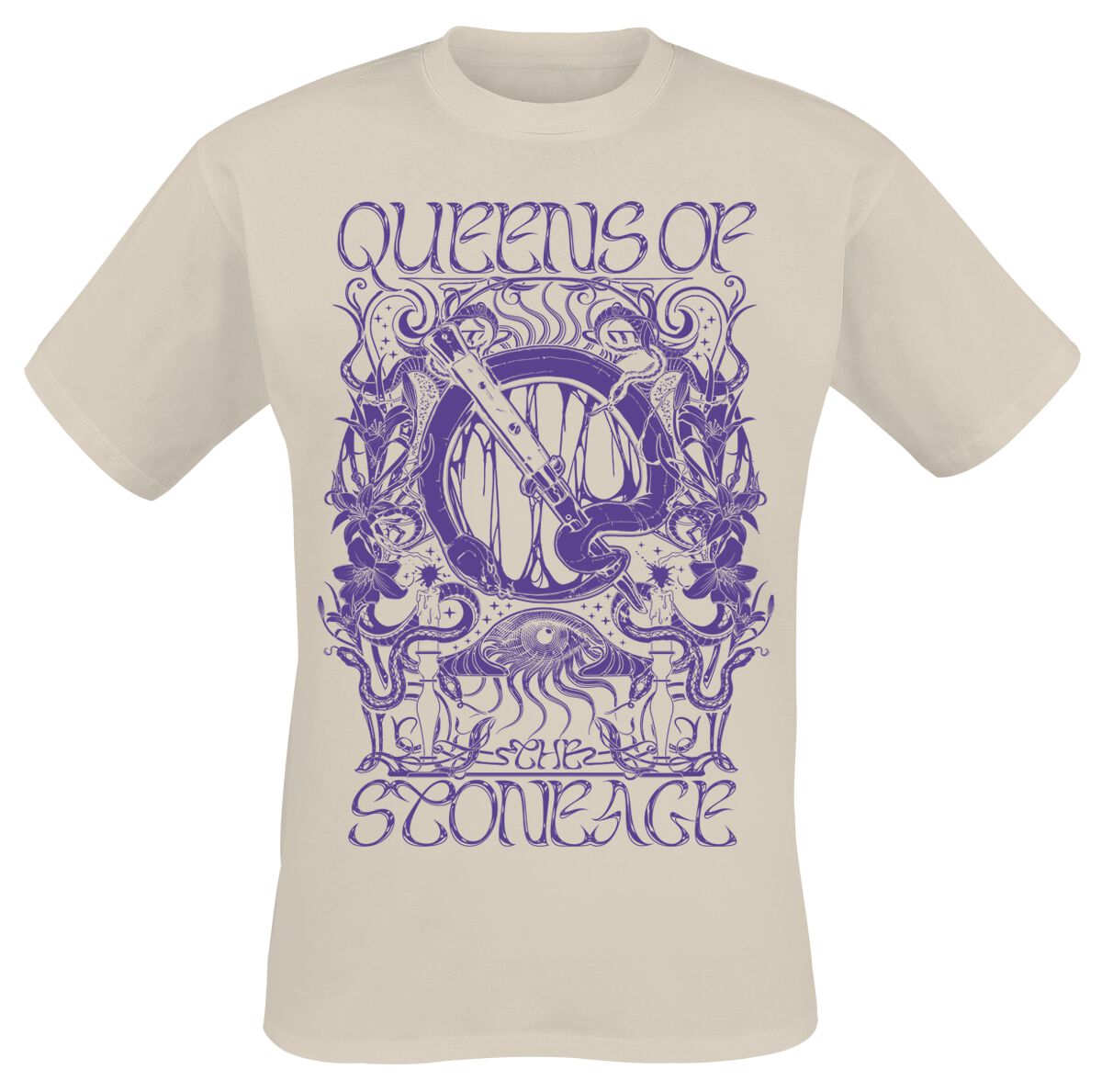 T-Shirt Manches courtes  de Queens Of The Stone Age - Sacrilege - S à 3XL - pour Homme - sable - Queens Of The Stone Age