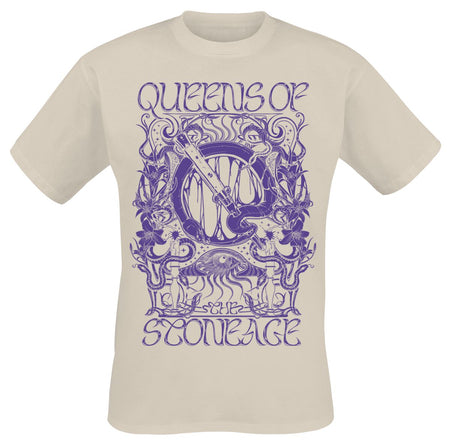 T-Shirt Manches courtes  de Queens Of The Stone Age - Sacrilege - S à 3XL - pour Homme - sable - Queens Of The Stone Age