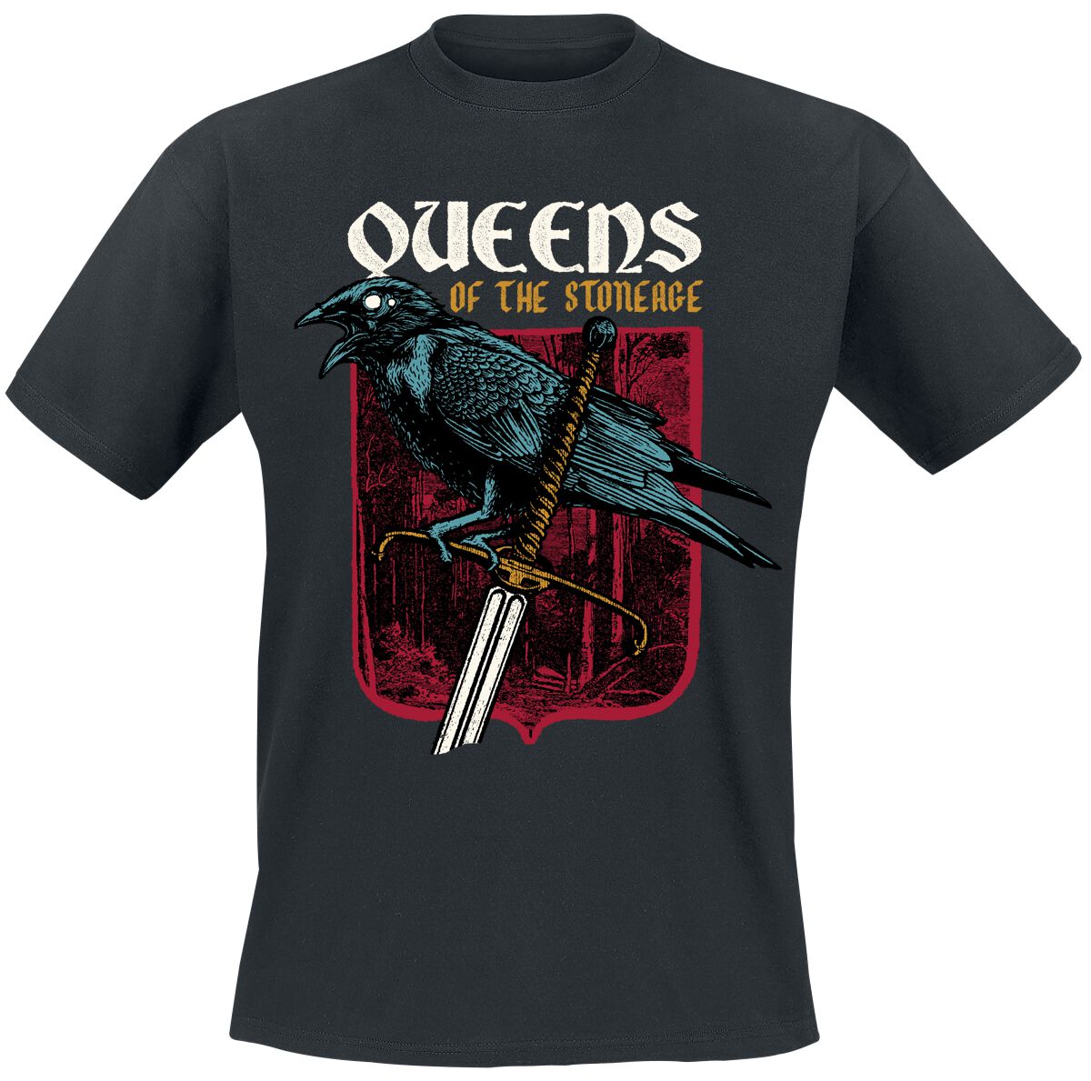 T-Shirt Manches courtes  de Queens Of The Stone Age - Sword Crow - S à 3XL - pour Homme - noir - Queens Of The Stone Age