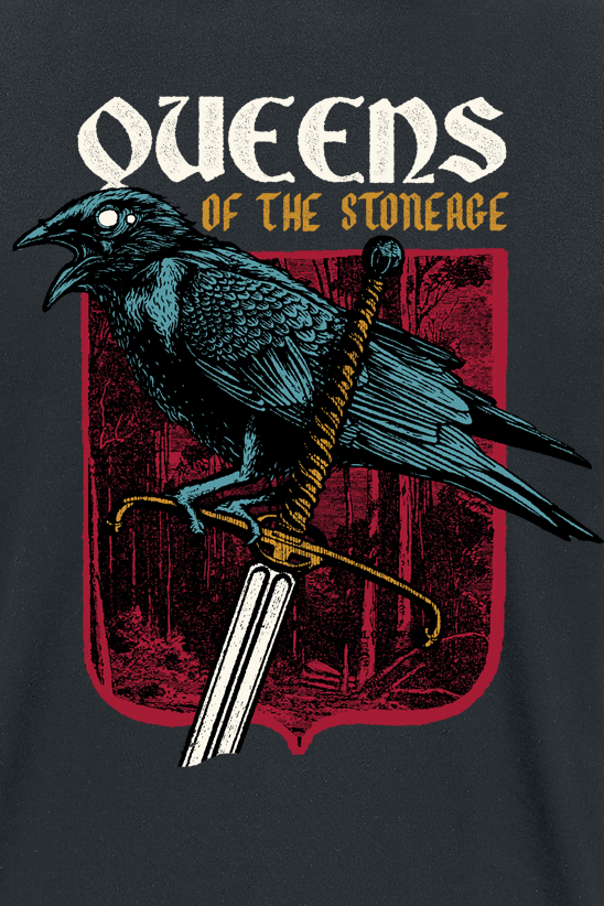 T-Shirt Manches courtes  de Queens Of The Stone Age - Sword Crow - S à 3XL - pour Homme - noir - Queens Of The Stone Age - View 2
