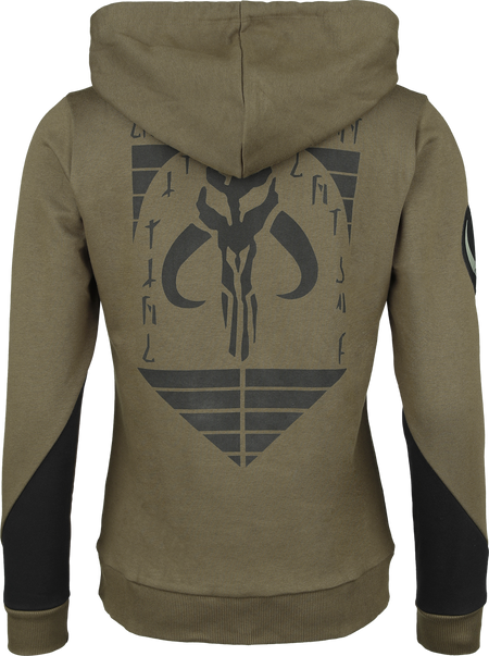 Sweat-shirt à capuche Disney de Star Wars - The Mandalorian - Bounty Hunter - S à XXL - pour Femme - vert/noir - Star Wars - View 2