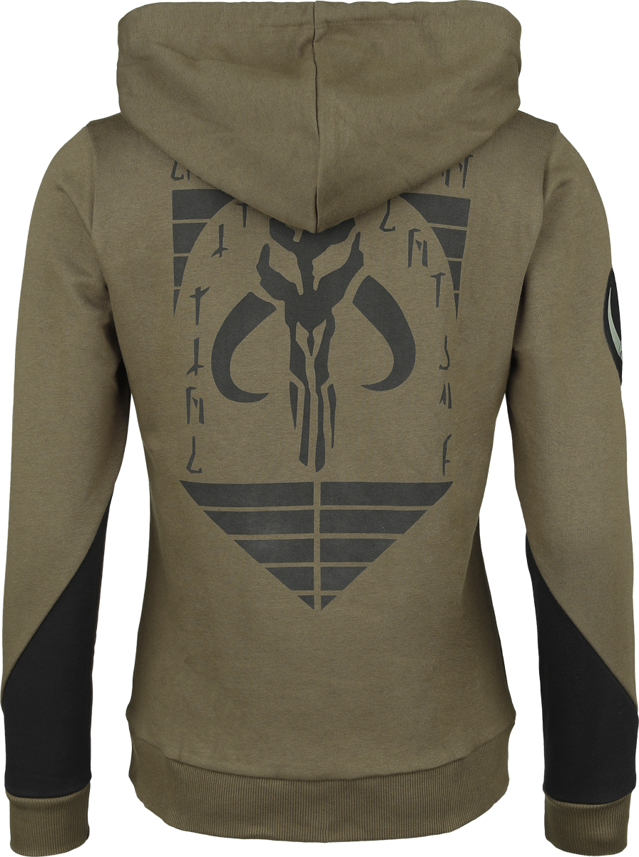 Sweat-shirt à capuche Disney de Star Wars - The Mandalorian - Bounty Hunter - S à XXL - pour Femme - vert/noir - Star Wars - View 2