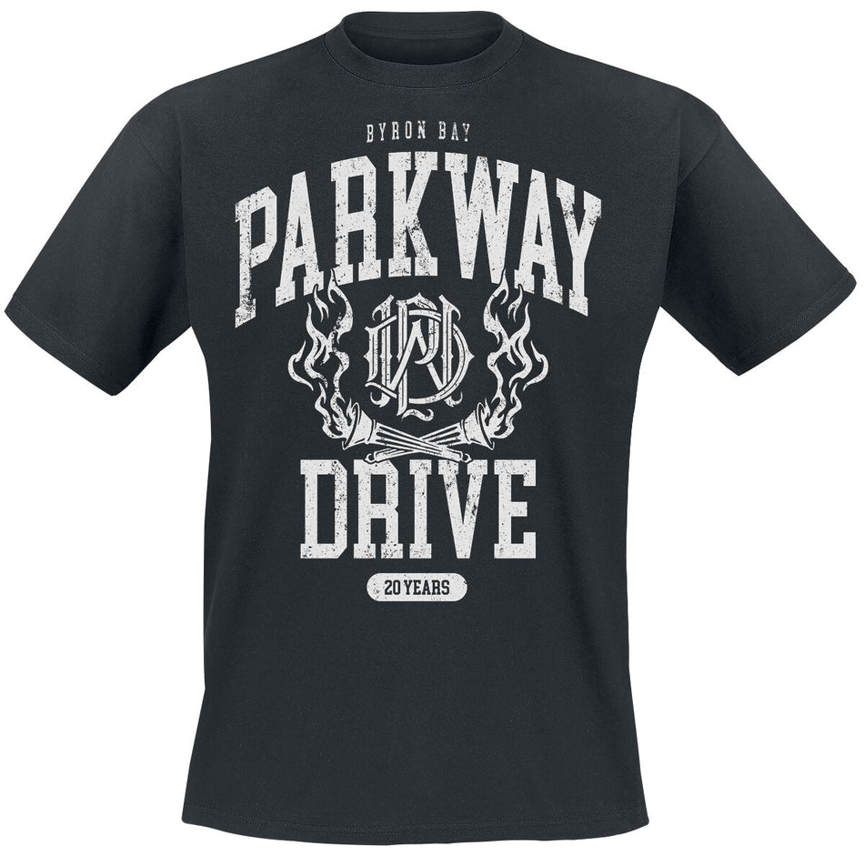 T-Shirt Manches courtes  de Parkway Drive - 20 Years Crest - S à XXL - pour Homme - noir - Parkway Drive
