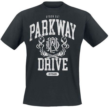T-Shirt Manches courtes  de Parkway Drive - 20 Years Crest - S à M - pour Homme - noir - Parkway Drive