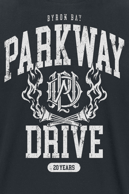 T-Shirt Manches courtes  de Parkway Drive - 20 Years Crest - S à M - pour Homme - noir - Parkway Drive - View 2