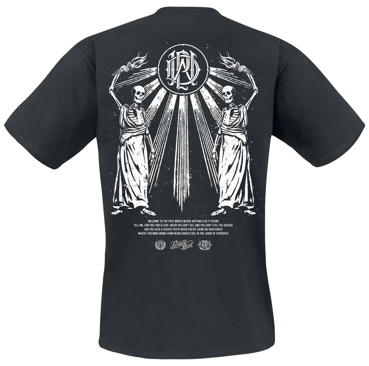 T-Shirt Manches courtes  de Parkway Drive - 20 Years Logo - S à XXL - pour Homme - noir - Parkway Drive - View 2