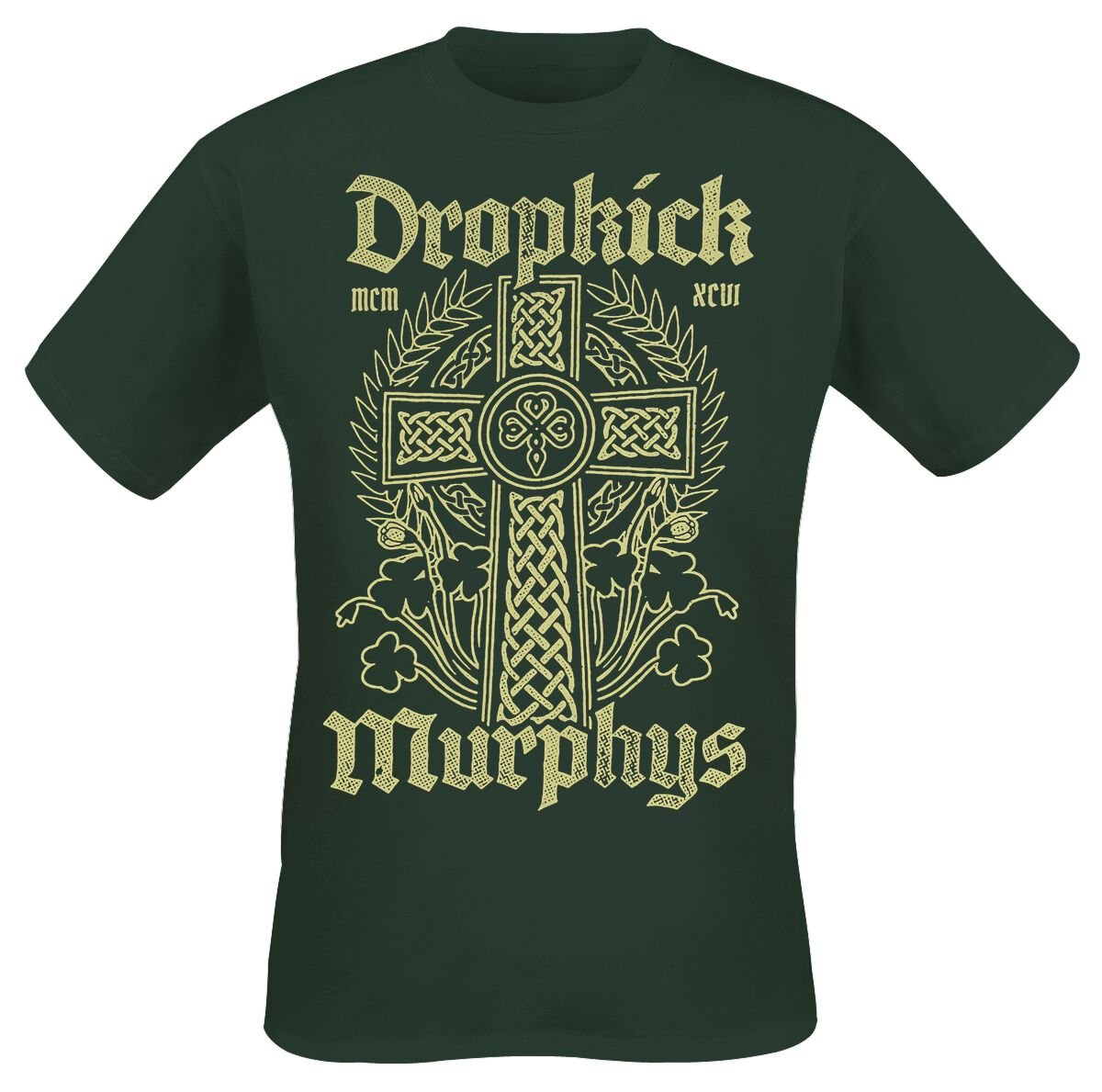 T-Shirt Manches courtes  de Dropkick Murphys - Celtic Cross - S à XXL - pour Homme - vert - Dropkick Murphys