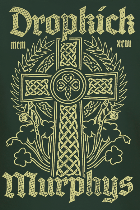 T-Shirt Manches courtes  de Dropkick Murphys - Celtic Cross - S à XXL - pour Homme - vert - Dropkick Murphys - View 2